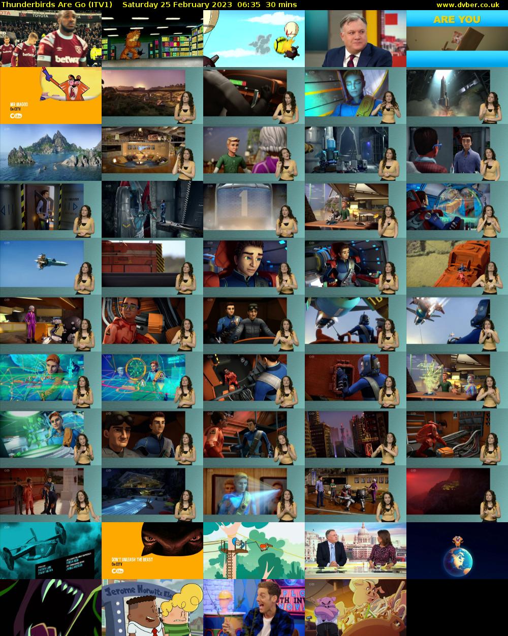 Thunderbirds Are Go (ITV1) Saturday 25 February 2023 06:35 - 07:05