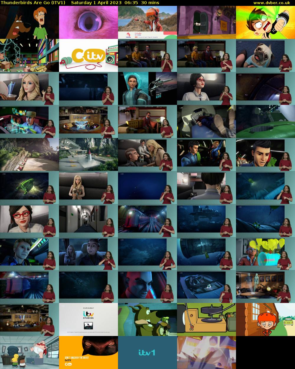 Thunderbirds Are Go (ITV1) Saturday 1 April 2023 06:35 - 07:05