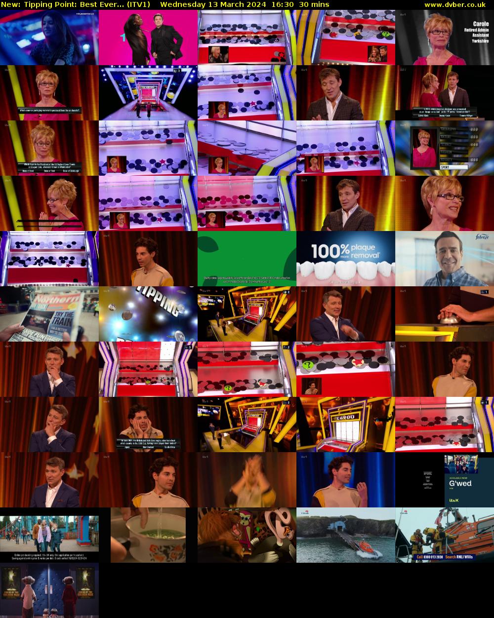 Tipping Point: Best Ever... (ITV1) Wednesday 13 March 2024 16:30 - 17:00