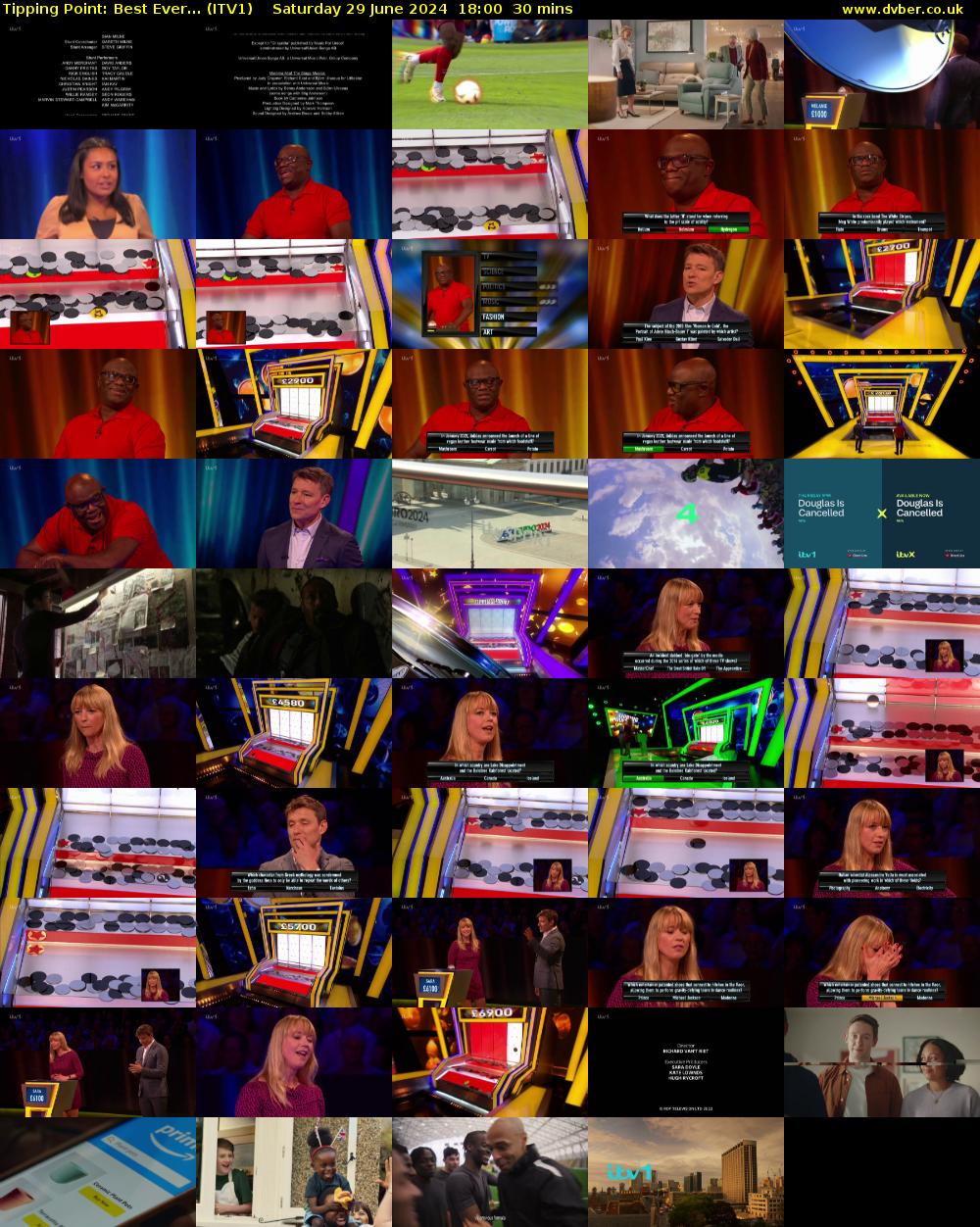 Tipping Point: Best Ever... (ITV1) Saturday 29 June 2024 18:00 - 18:30