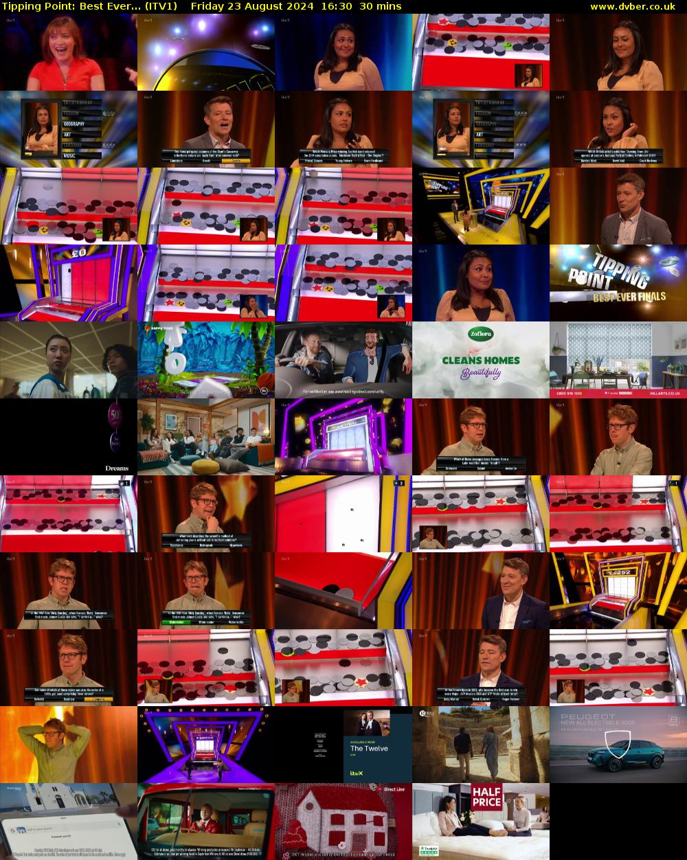 Tipping Point: Best Ever... (ITV1) Friday 23 August 2024 16:30 - 17:00