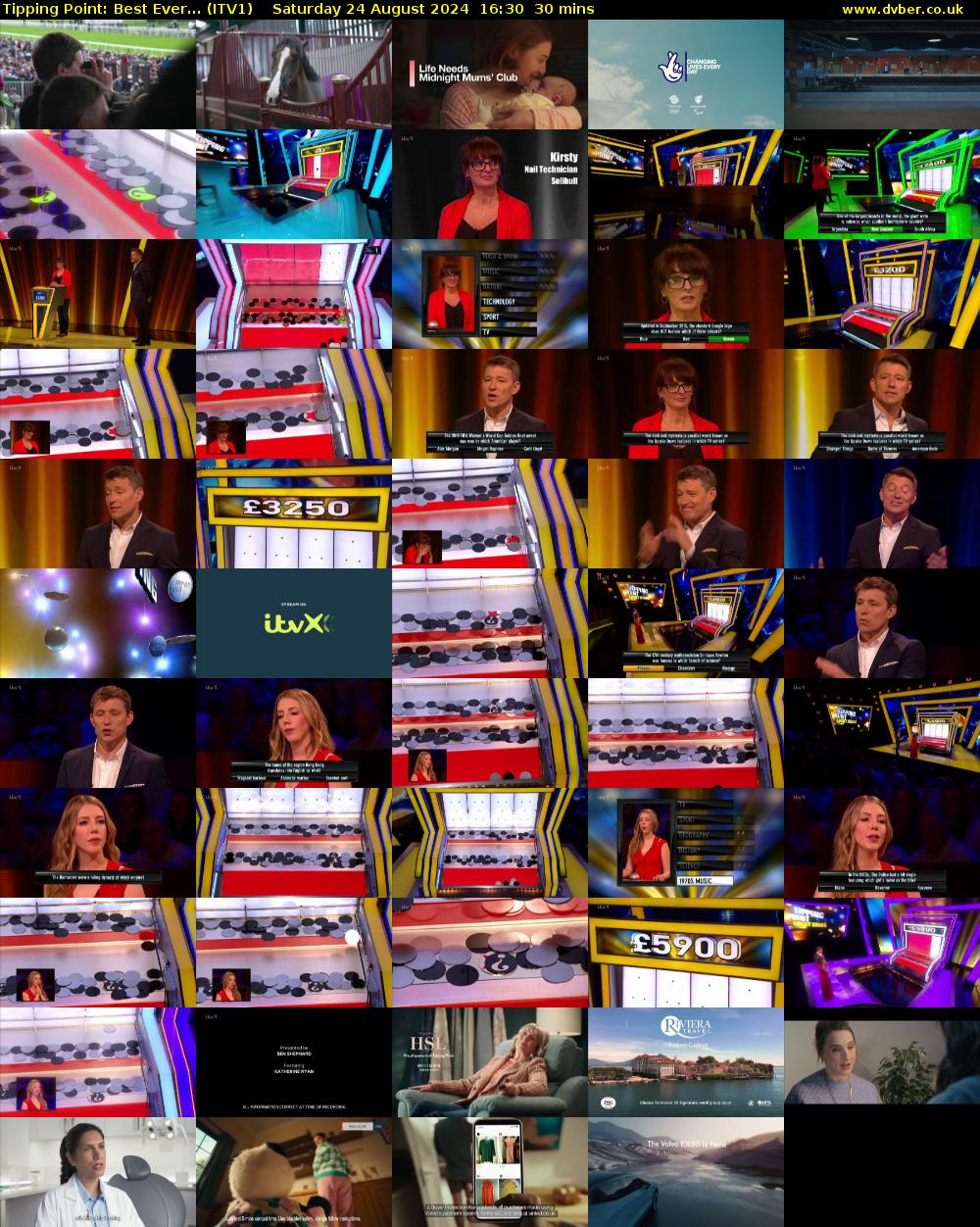 Tipping Point: Best Ever... (ITV1) Saturday 24 August 2024 16:30 - 17:00