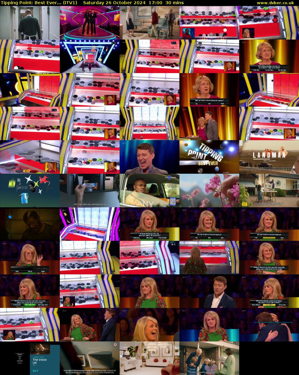 Tipping Point: Best Ever... (ITV1) Saturday 26 October 2024 17:00 - 17:30