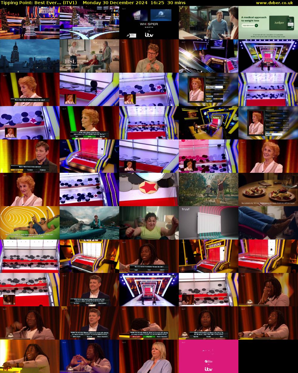 Tipping Point: Best Ever... (ITV1) Monday 30 December 2024 16:25 - 16:55