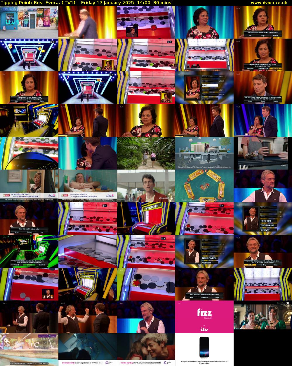 Tipping Point: Best Ever... (ITV1) Friday 17 January 2025 14:00 - 14:30