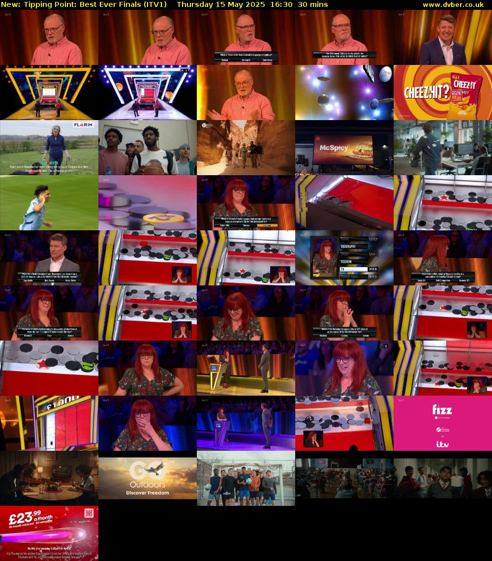 Tipping Point: Best Ever Finals (ITV1) Thursday 15 May 2025 16:30 - 17:00