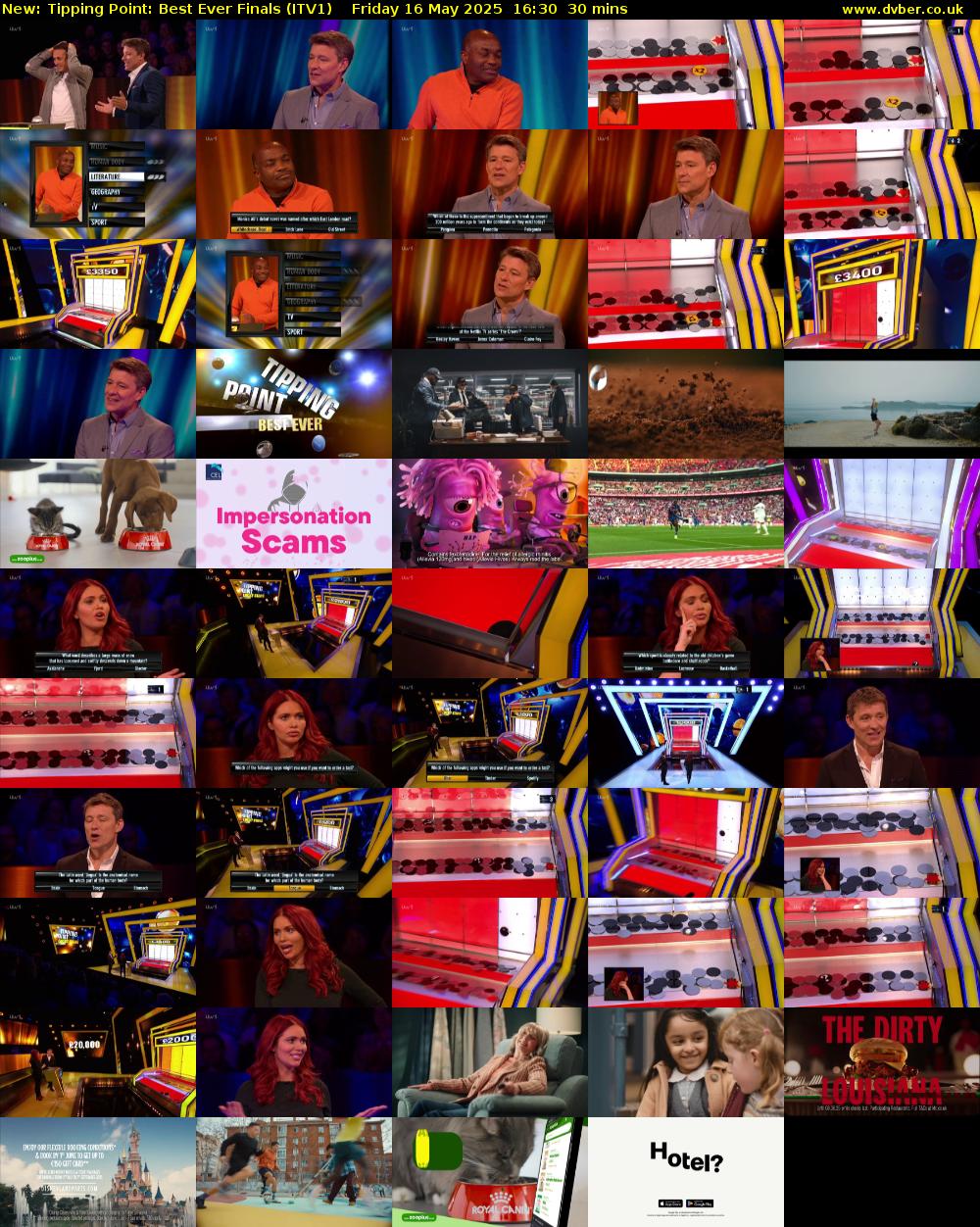Tipping Point: Best Ever Finals (ITV1) Friday 16 May 2025 16:30 - 17:00