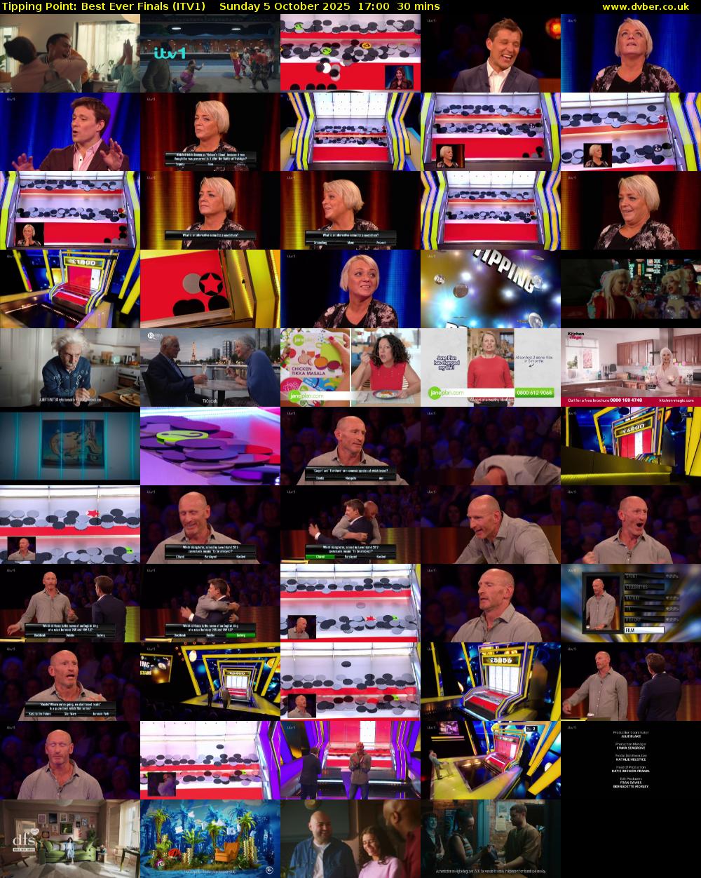 Tipping Point: Best Ever Finals (ITV1) Sunday 5 October 2025 17:00 - 17:30