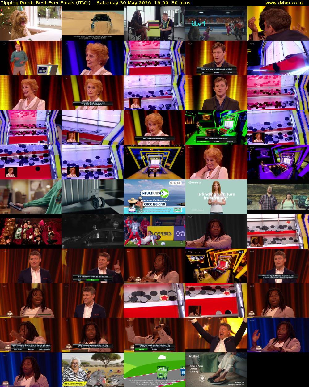 Tipping Point: Best Ever Finals (ITV1) Saturday 30 May 2026 16:00 - 16:30