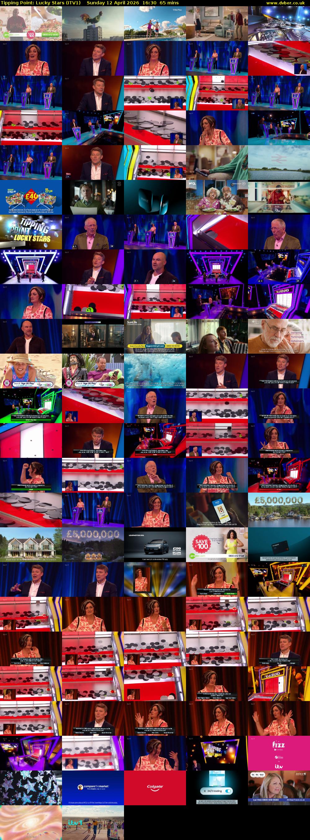 Tipping Point: Lucky Stars (ITV1) Sunday 12 April 2026 16:30 - 17:35