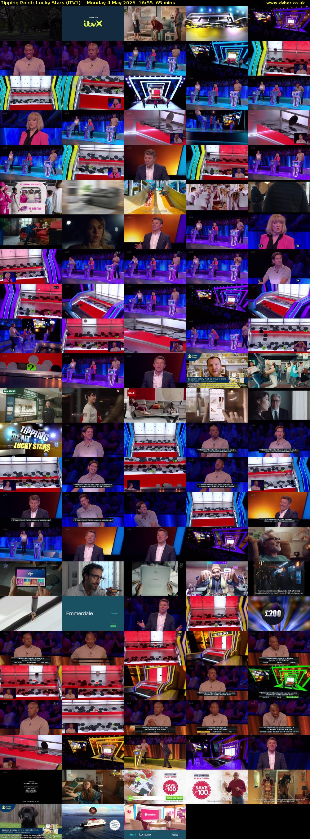 Tipping Point: Lucky Stars (ITV1) Monday 4 May 2026 16:55 - 18:00