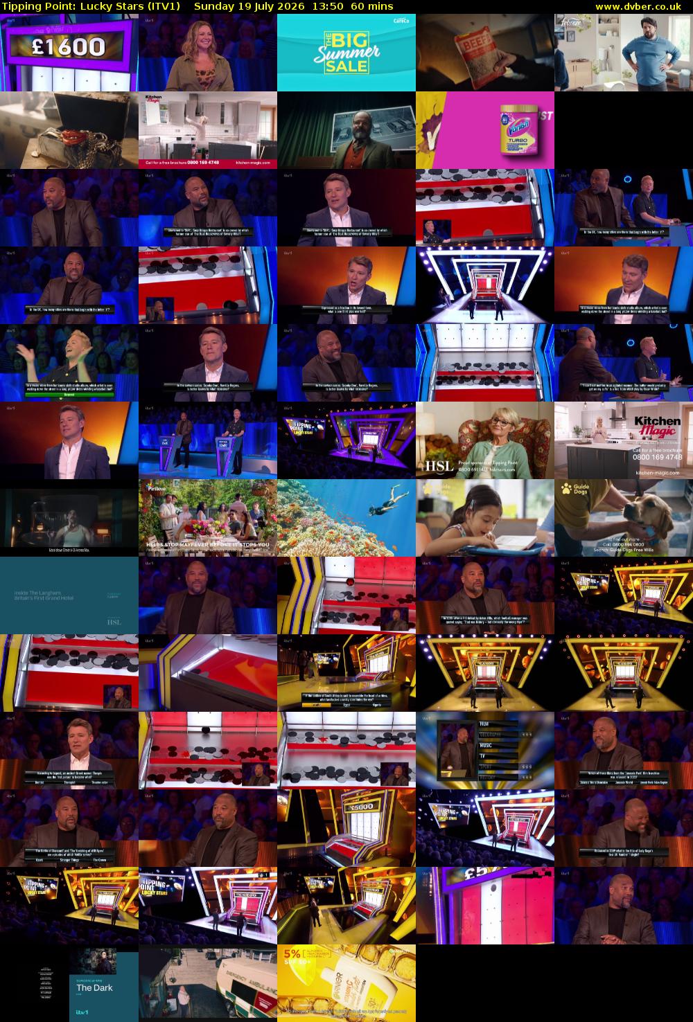 Tipping Point: Lucky Stars (ITV1) Sunday 19 July 2026 13:50 - 14:50
