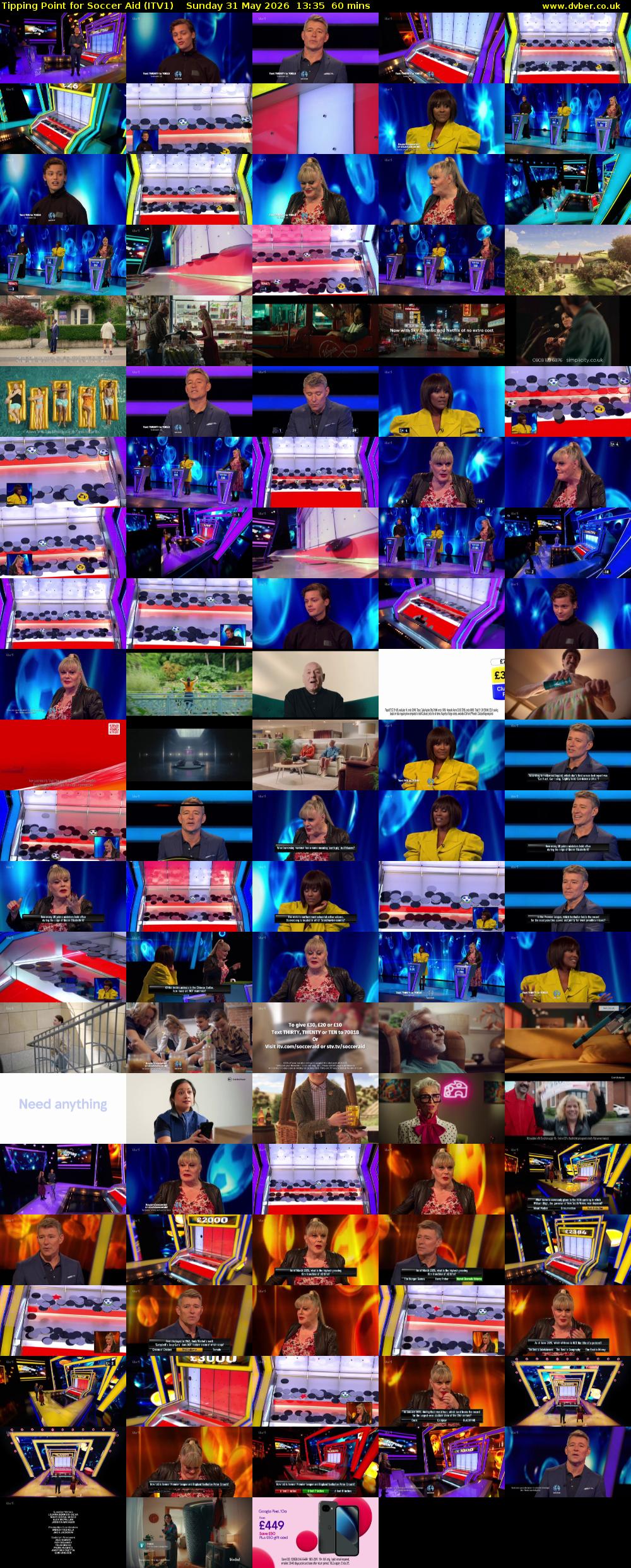 Tipping Point for Soccer Aid (ITV1) Sunday 31 May 2026 13:35 - 14:35