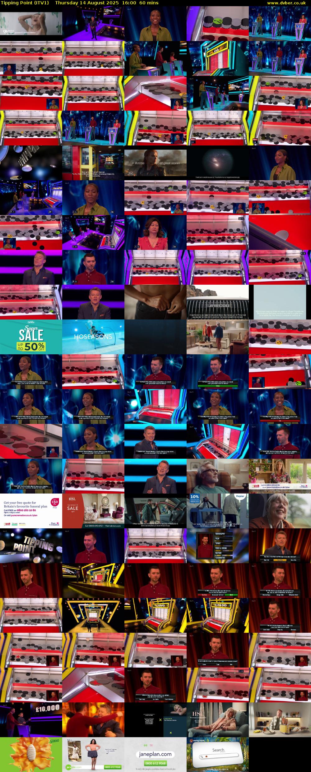 Tipping Point (ITV1) Thursday 14 August 2025 16:00 - 17:00