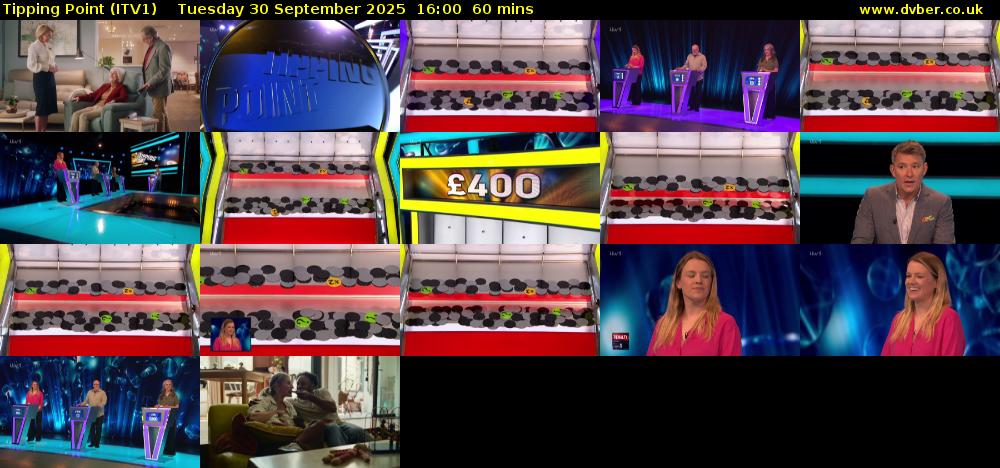 Tipping Point (ITV1) Tuesday 30 September 2025 16:00 - 17:00