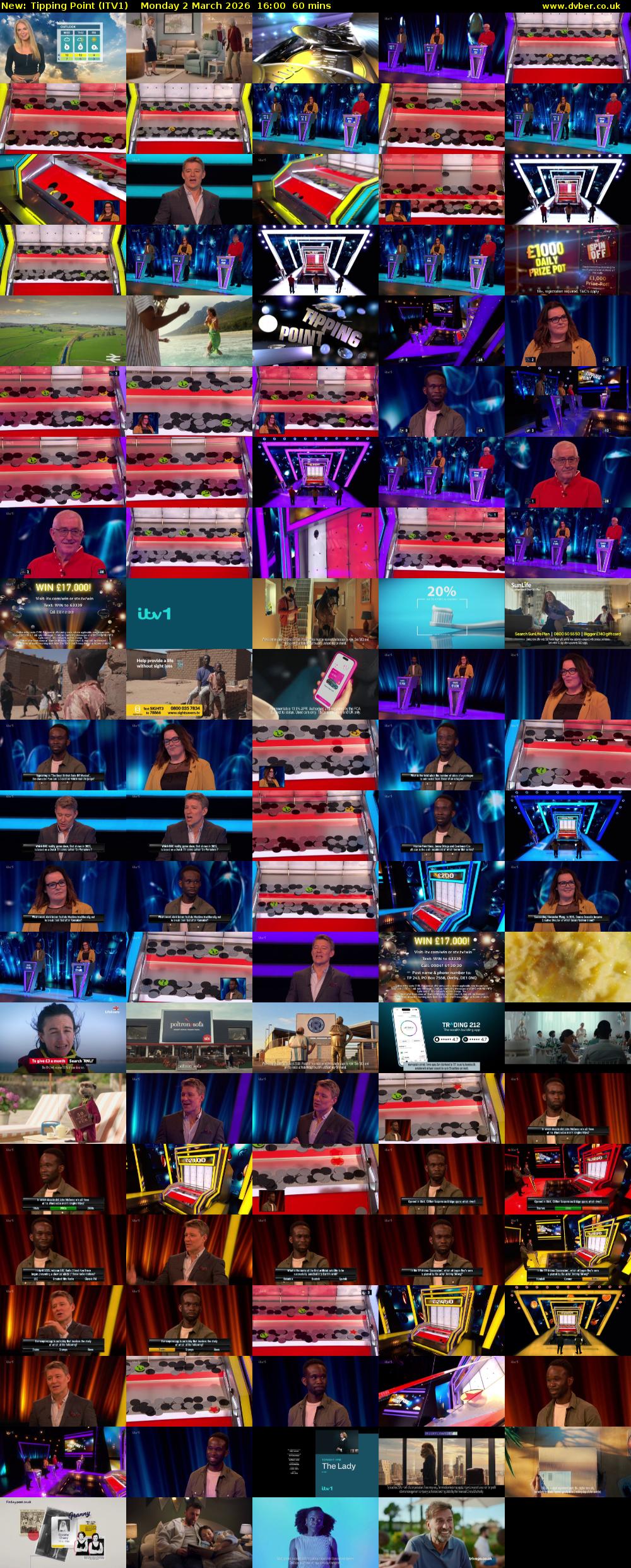 Tipping Point (ITV1) Monday 2 March 2026 16:00 - 17:00