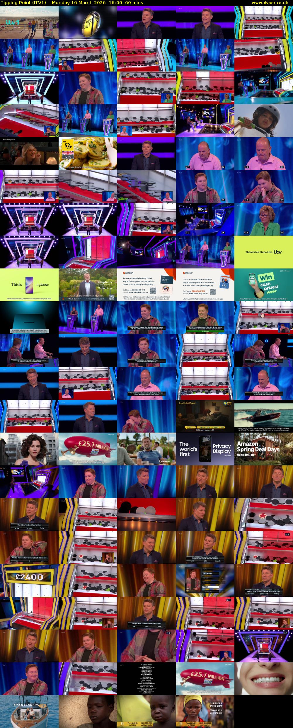 Tipping Point (ITV1) Monday 16 March 2026 16:00 - 17:00