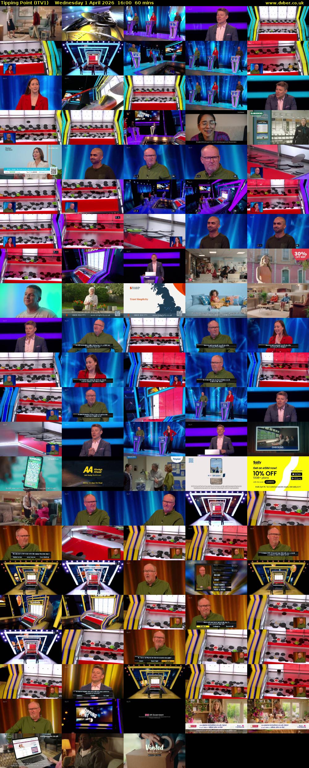 Tipping Point (ITV1) Wednesday 1 April 2026 16:00 - 17:00