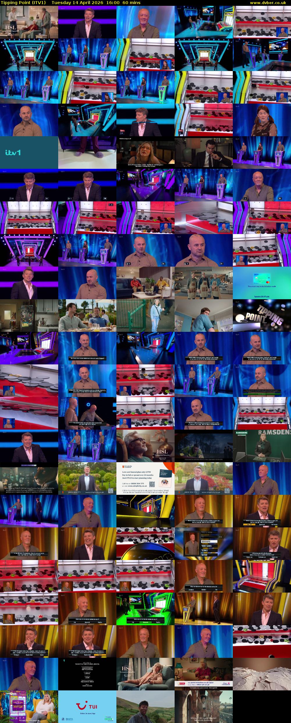 Tipping Point (ITV1) Tuesday 14 April 2026 16:00 - 17:00