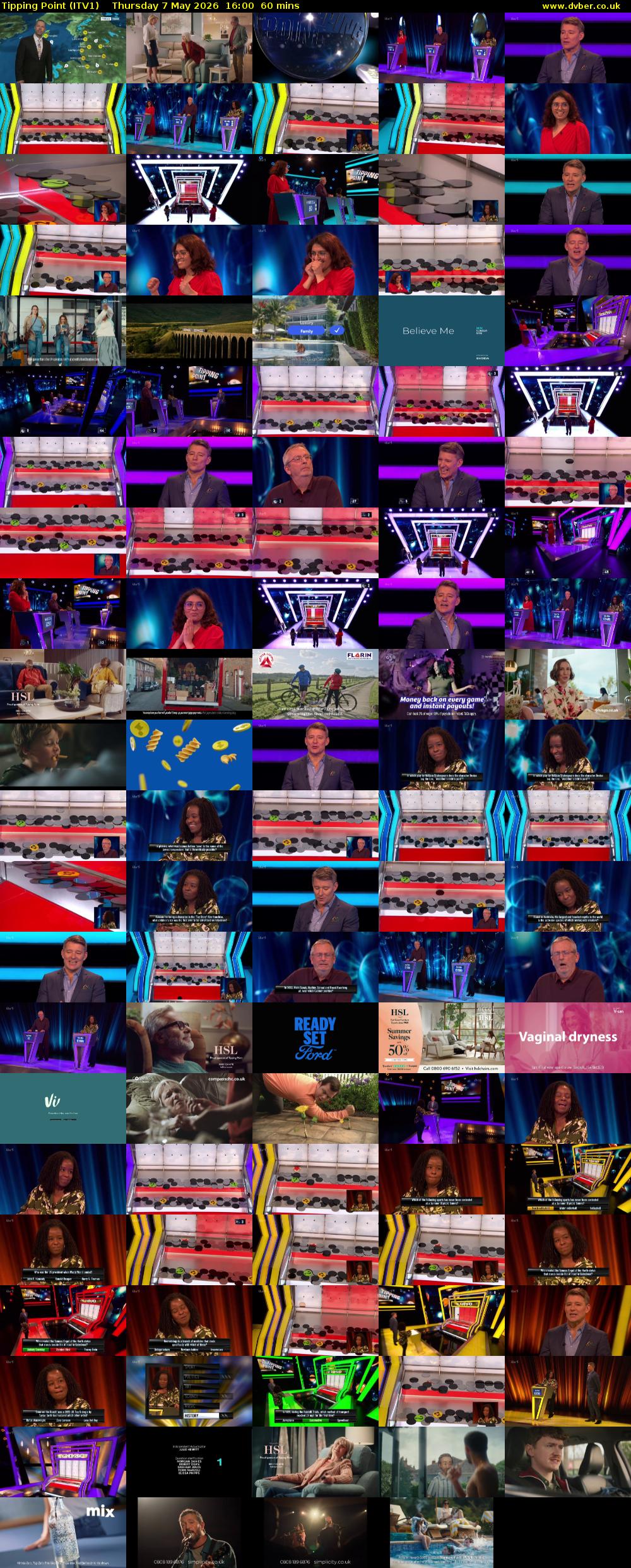 Tipping Point (ITV1) Thursday 7 May 2026 16:00 - 17:00