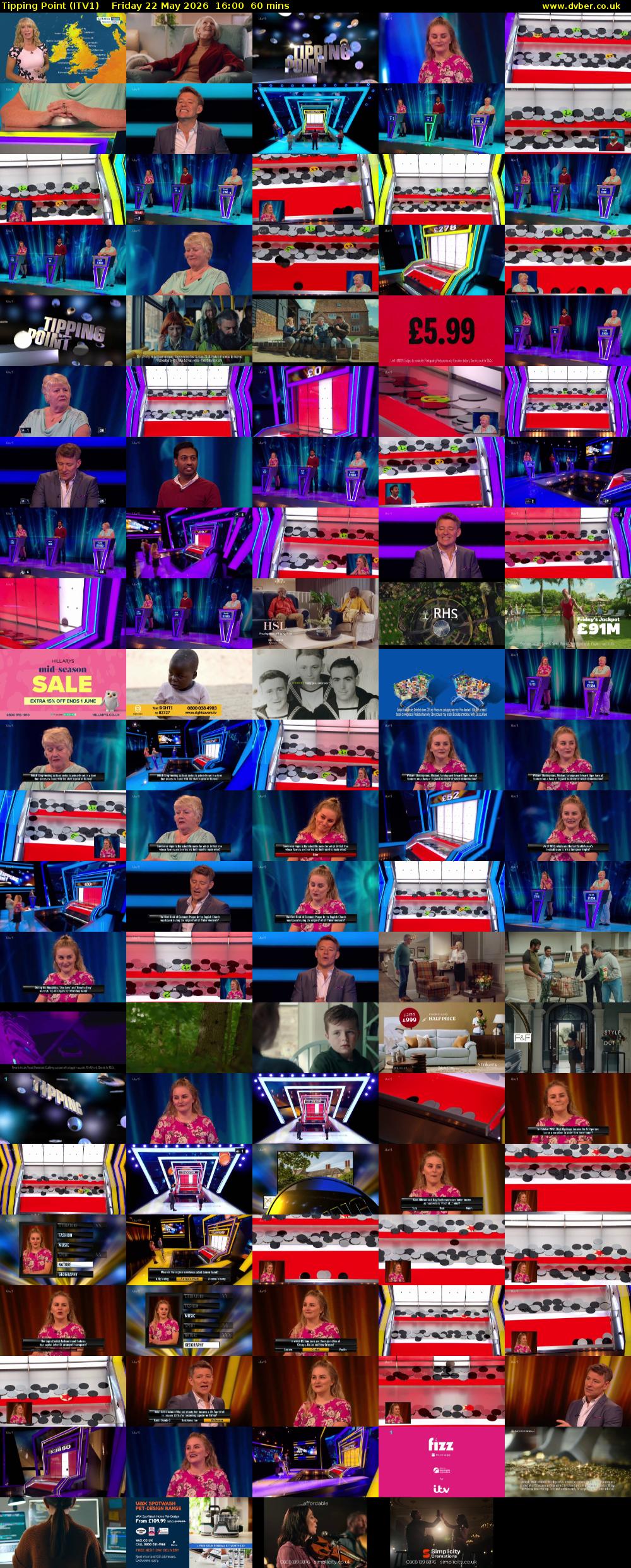 Tipping Point (ITV1) Friday 22 May 2026 16:00 - 17:00