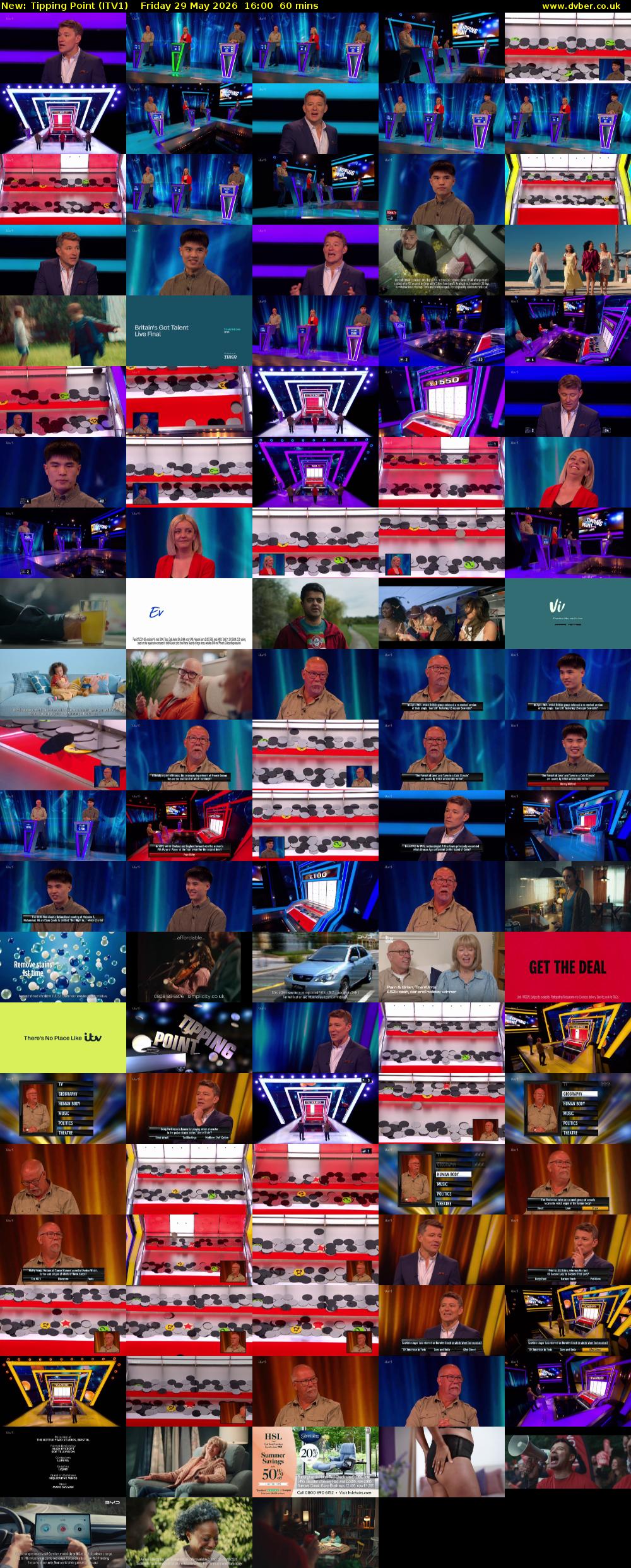 Tipping Point (ITV1) Friday 29 May 2026 16:00 - 17:00