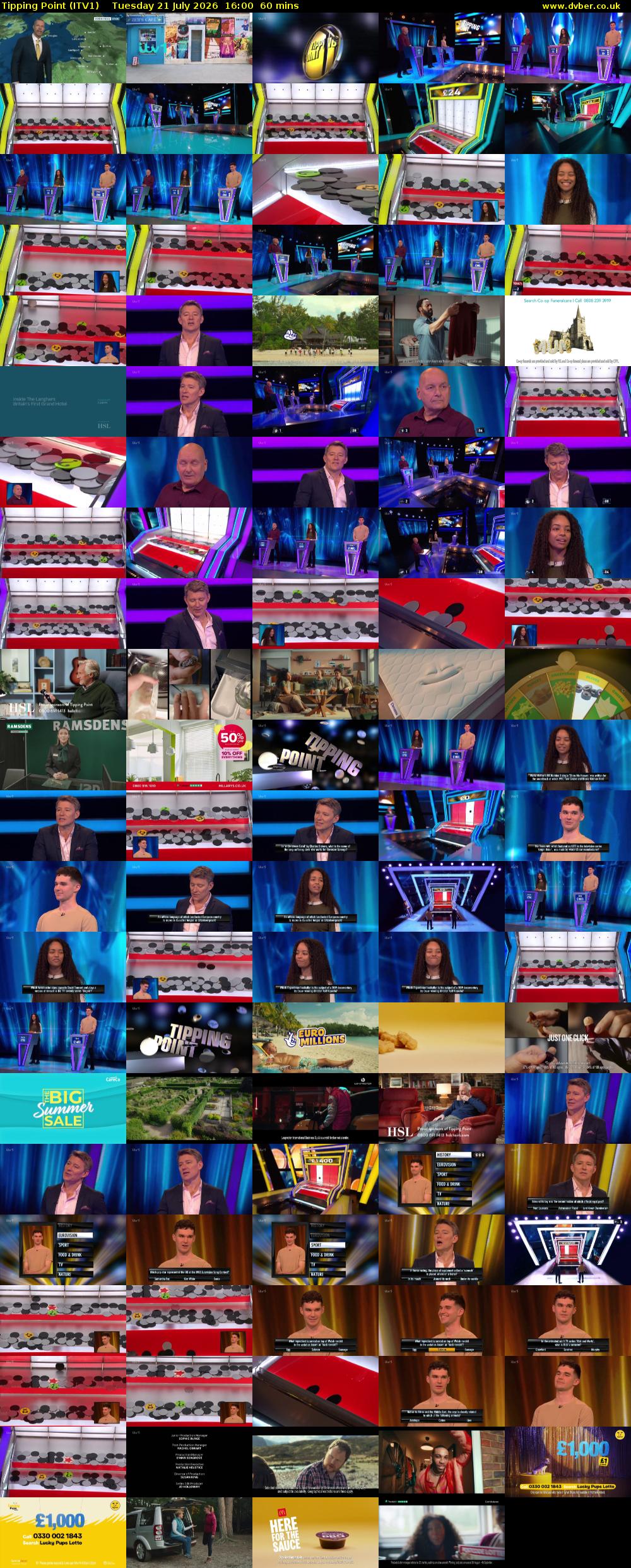 Tipping Point (ITV1) Tuesday 21 July 2026 16:00 - 17:00