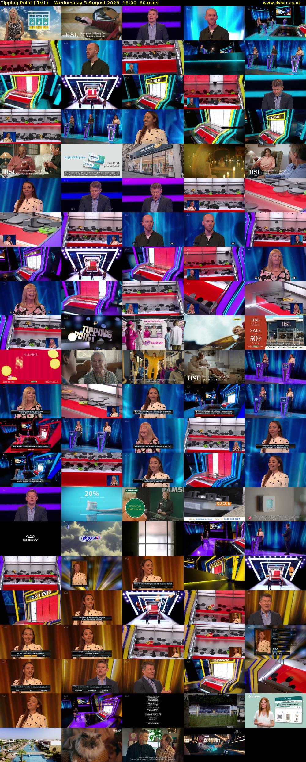 Tipping Point (ITV1) Wednesday 5 August 2026 16:00 - 17:00