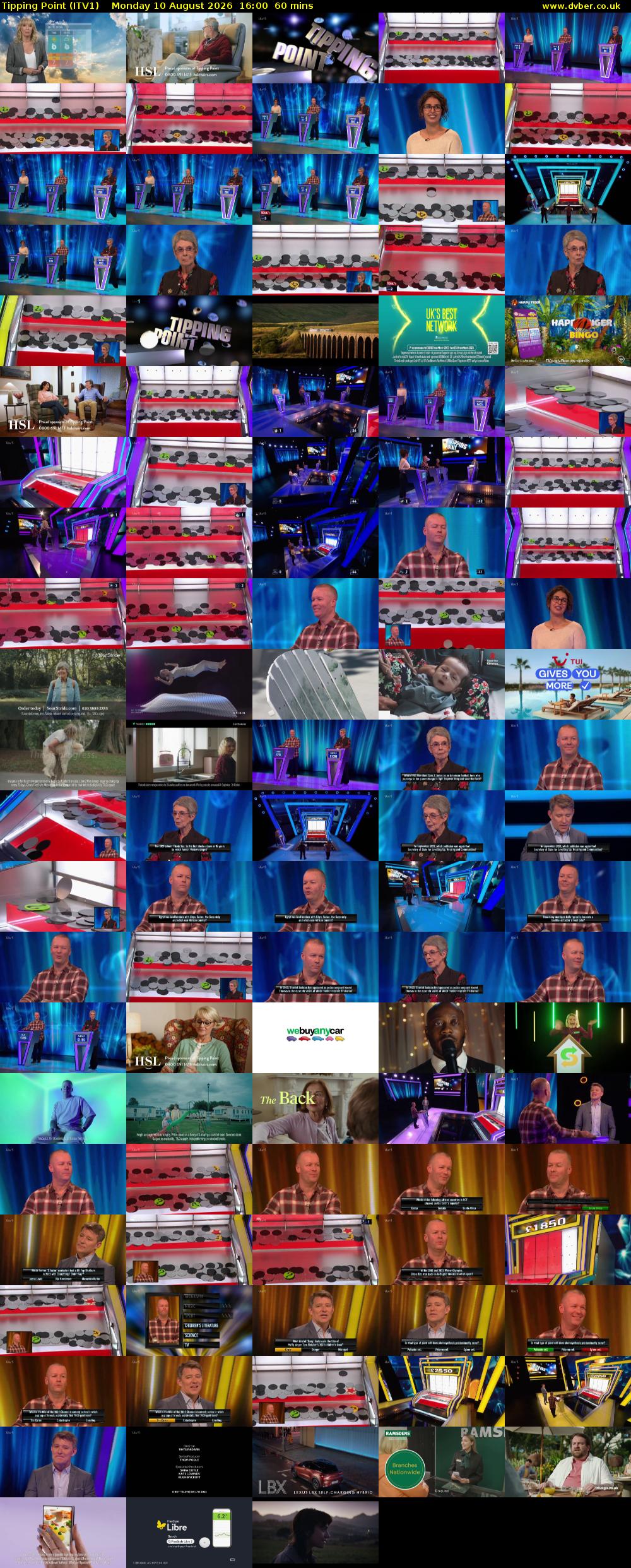 Tipping Point (ITV1) Monday 10 August 2026 16:00 - 17:00