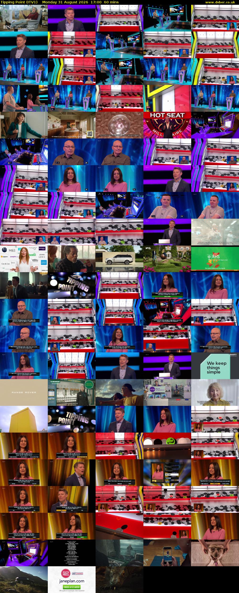 Tipping Point (ITV1) Monday 31 August 2026 17:00 - 18:00