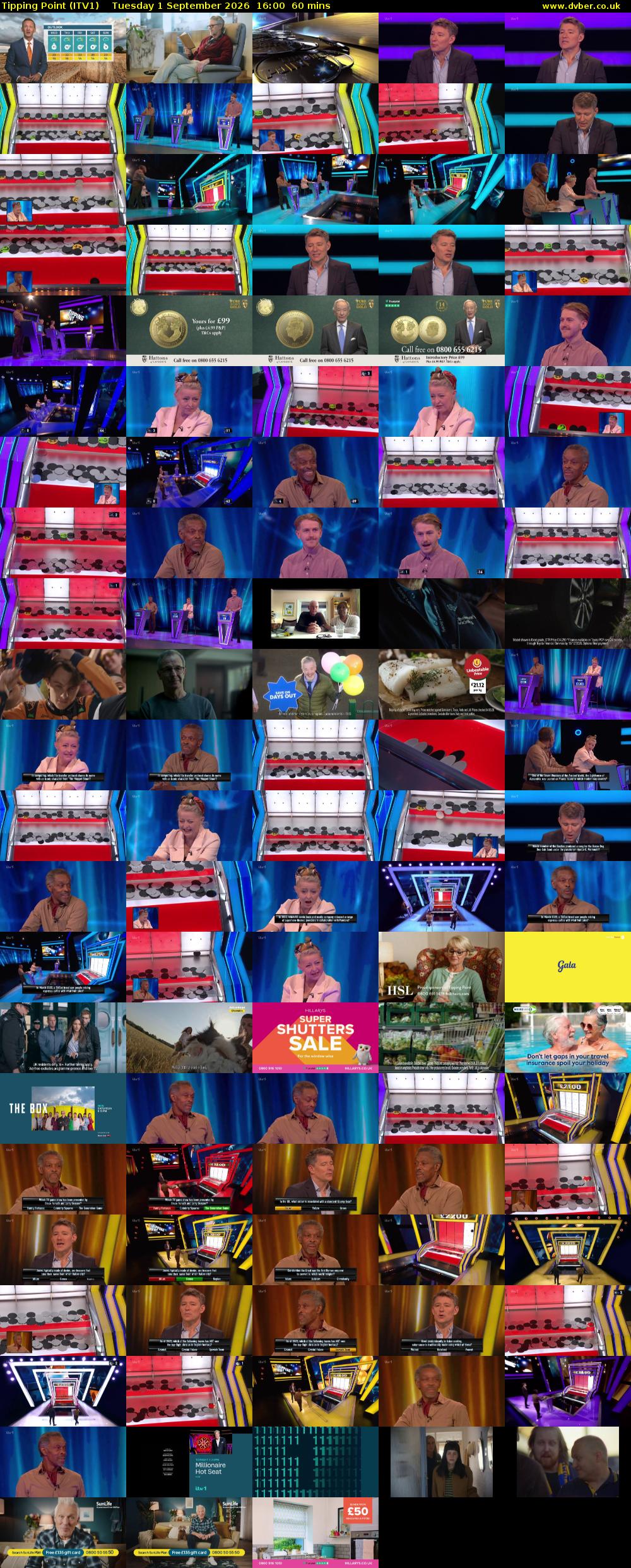 Tipping Point (ITV1) Tuesday 1 September 2026 16:00 - 17:00
