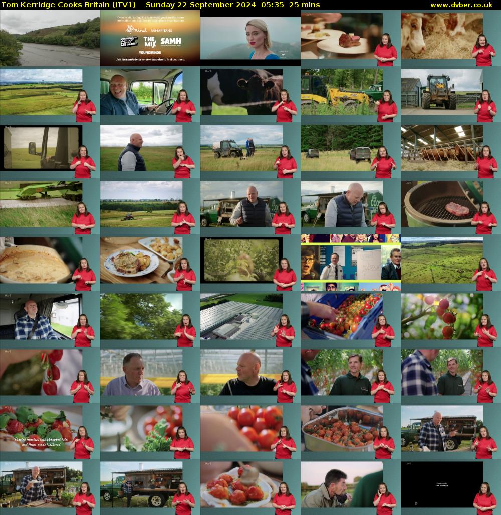 Tom Kerridge Cooks Britain (ITV1) Sunday 22 September 2024 05:35 - 06:00