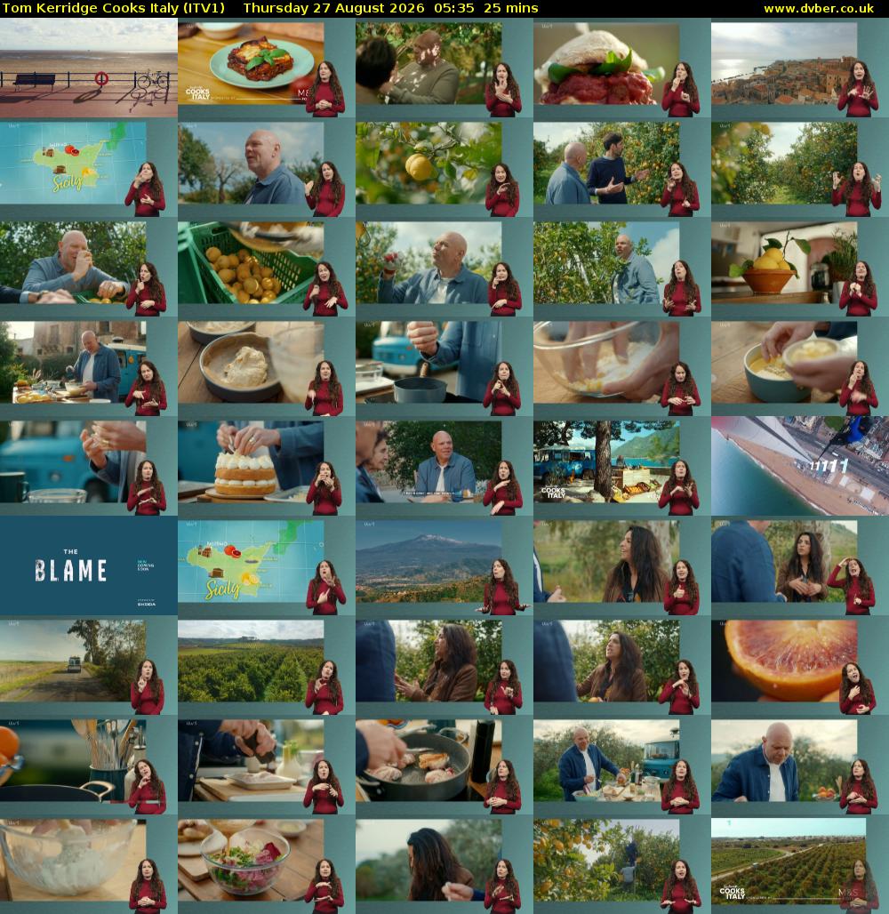 Tom Kerridge Cooks Italy (ITV1) Thursday 27 August 2026 05:35 - 06:00