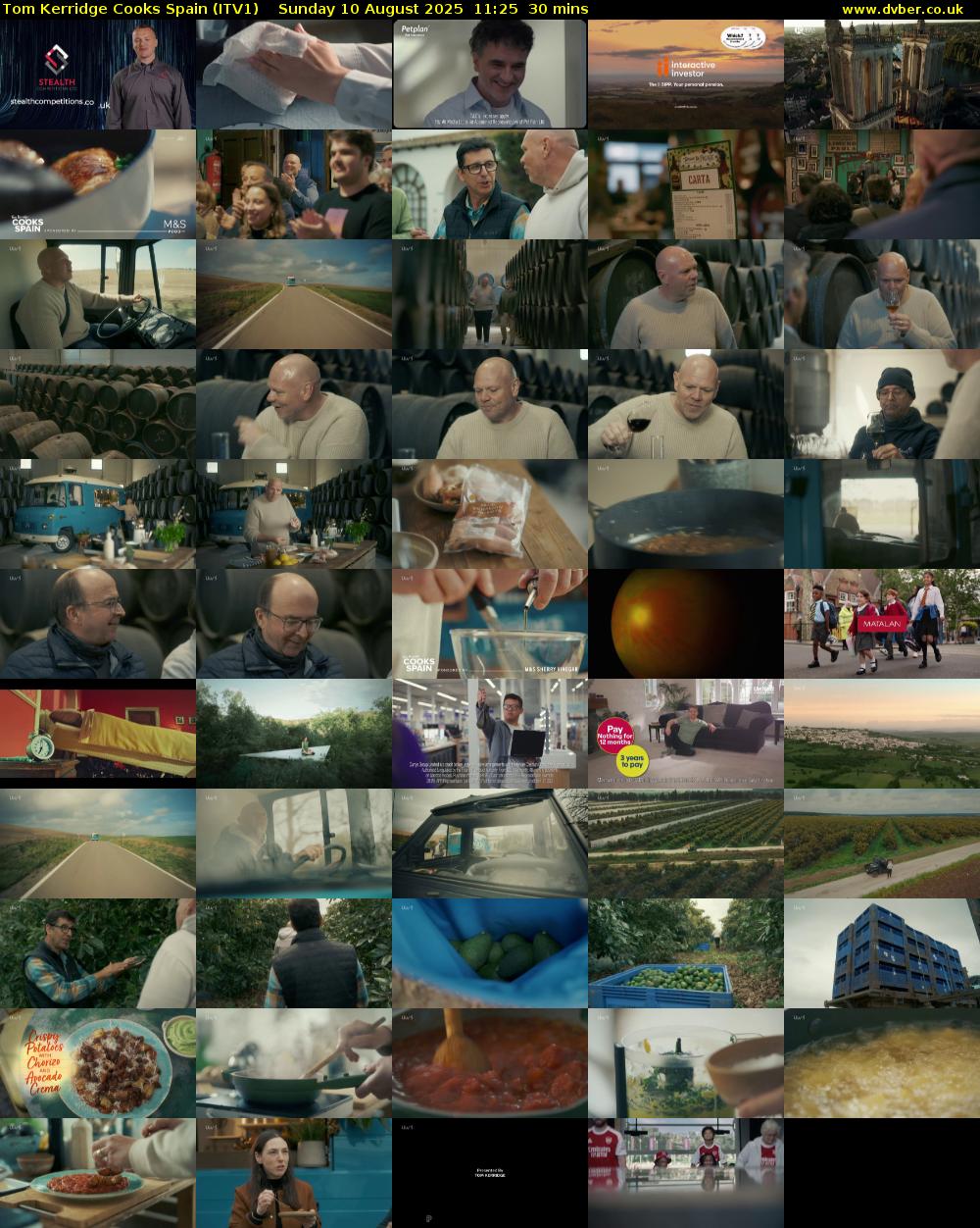 Tom Kerridge Cooks Spain (ITV1) Sunday 10 August 2025 11:25 - 11:55