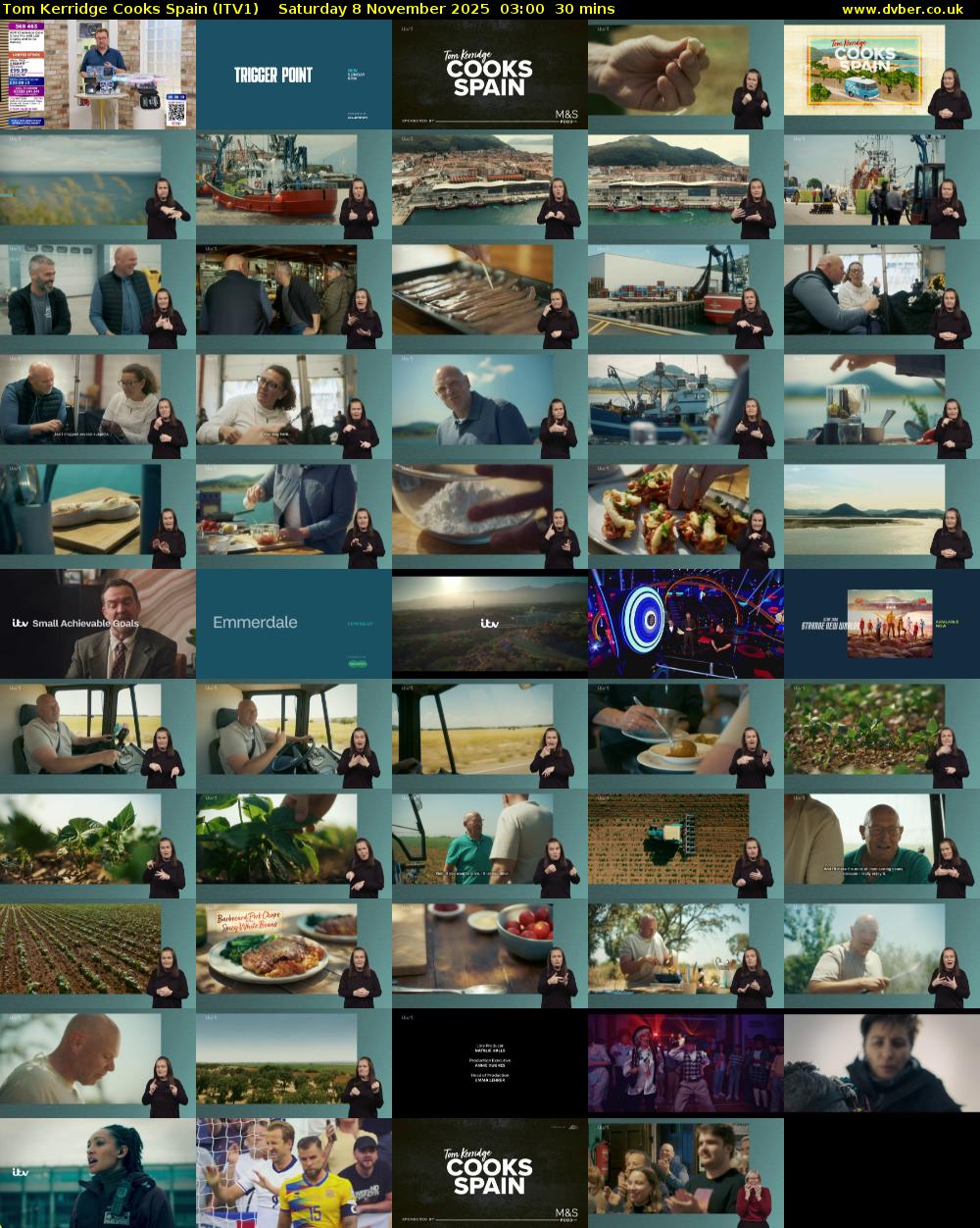 Tom Kerridge Cooks Spain (ITV1) Saturday 8 November 2025 03:00 - 03:30