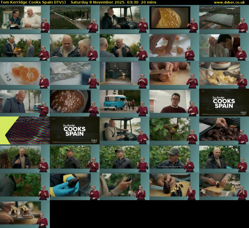 Tom Kerridge Cooks Spain (ITV1) Saturday 8 November 2025 03:30 - 03:50