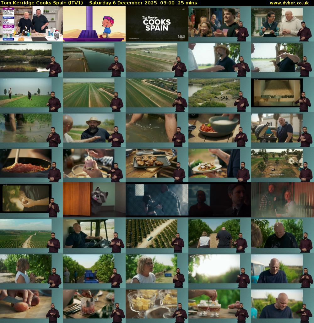 Tom Kerridge Cooks Spain (ITV1) Saturday 6 December 2025 03:00 - 03:25