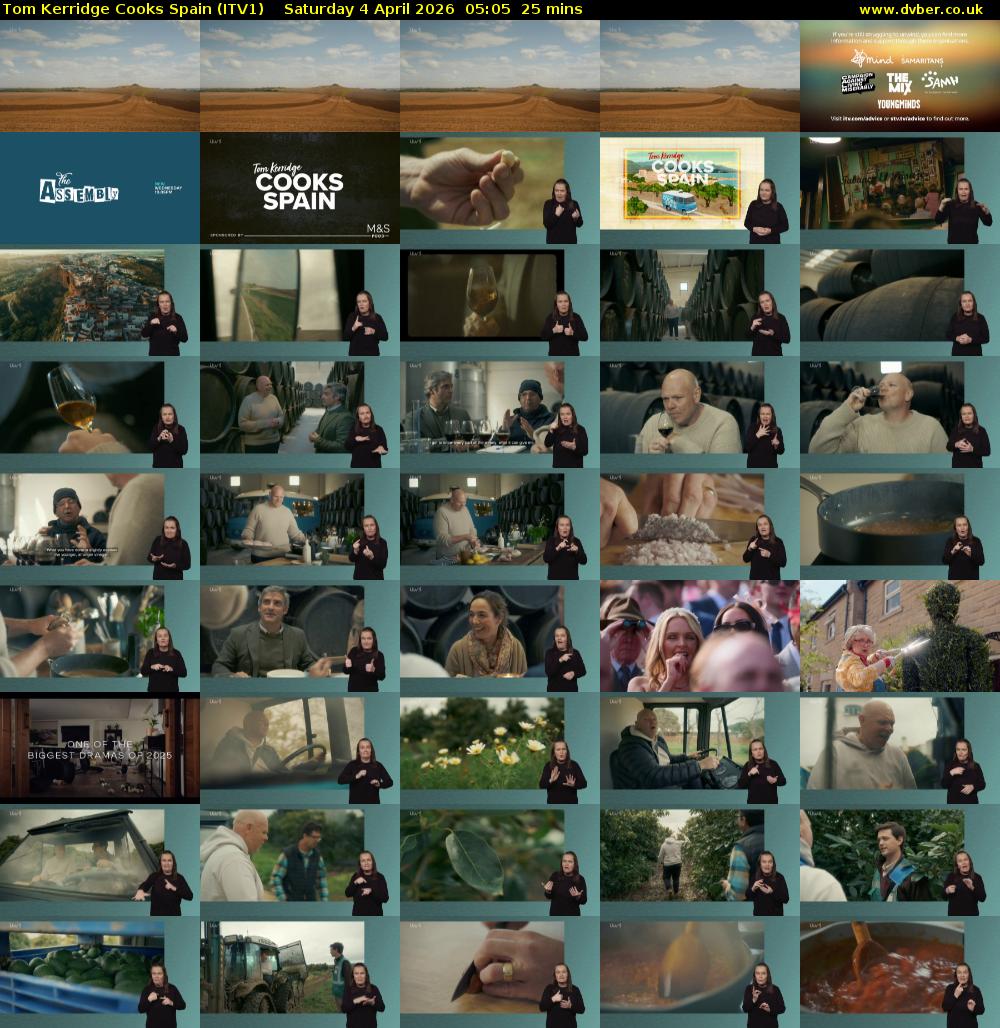 Tom Kerridge Cooks Spain (ITV1) Saturday 4 April 2026 05:05 - 05:30