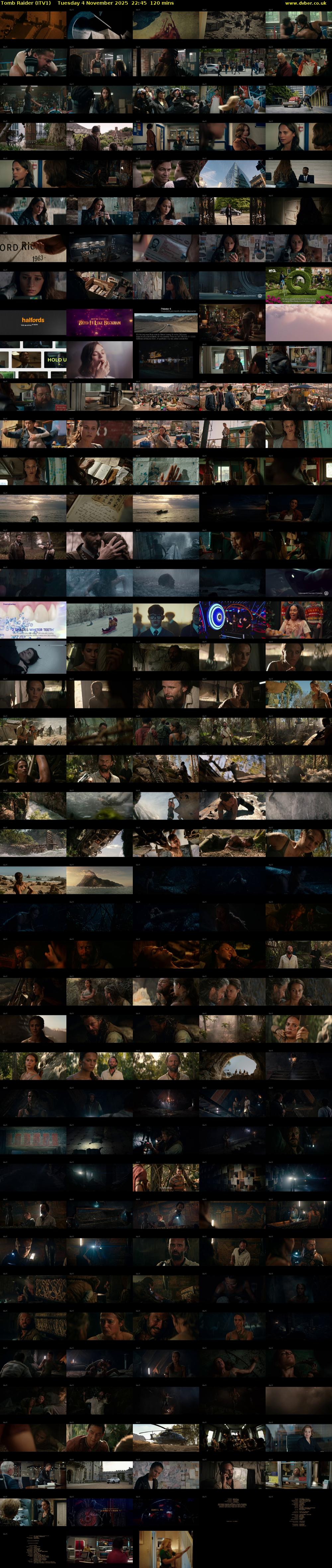 Tomb Raider (ITV1) Tuesday 4 November 2025 22:45 - 00:45
