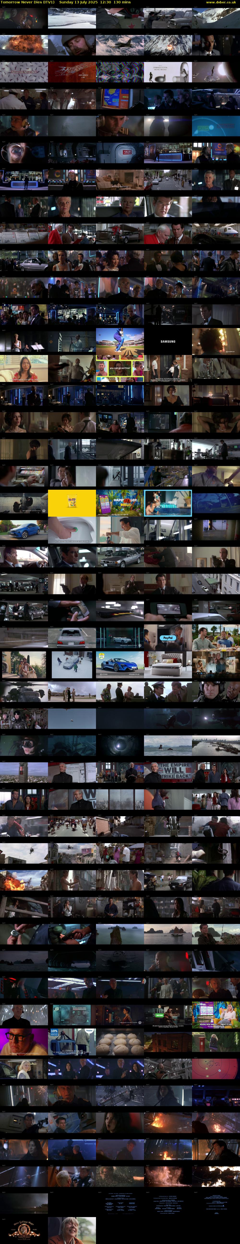 Tomorrow Never Dies (ITV1) Sunday 13 July 2025 12:30 - 14:40
