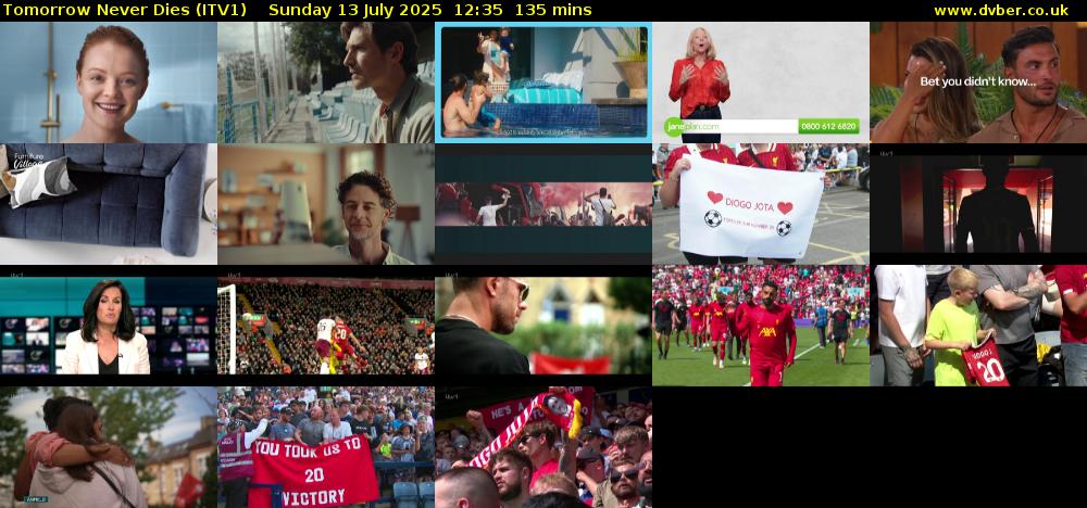 Tomorrow Never Dies (ITV1) Sunday 13 July 2025 12:35 - 14:50
