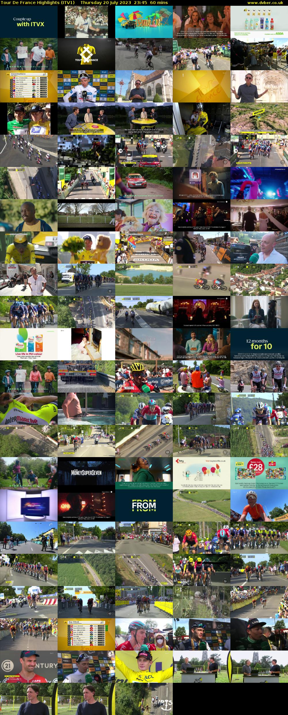 Tour De France Highlights (ITV1) Thursday 20 July 2023 23:45 - 00:45