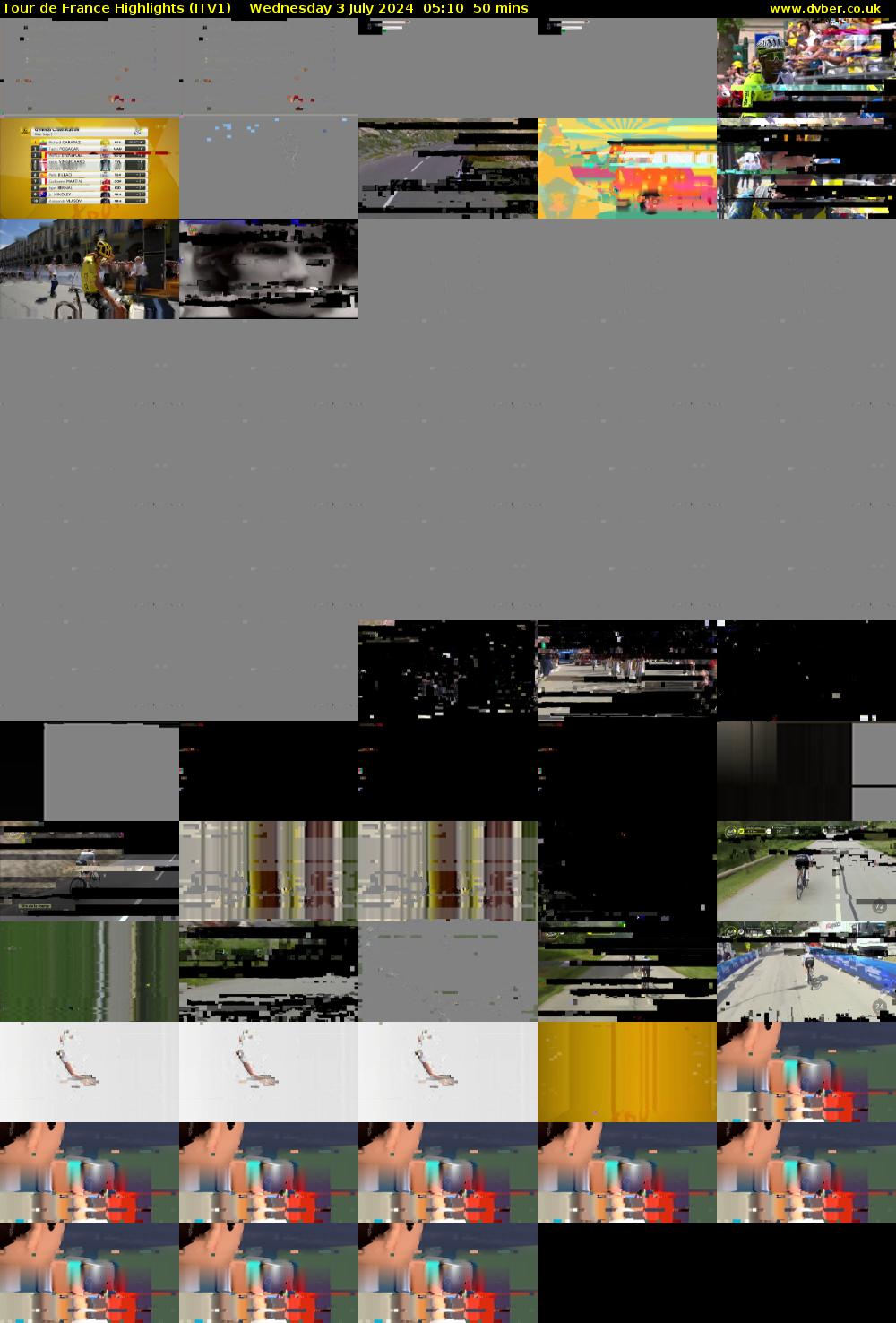 Tour De France Highlights (ITV1) Wednesday 3 July 2024 05:10 - 06:00