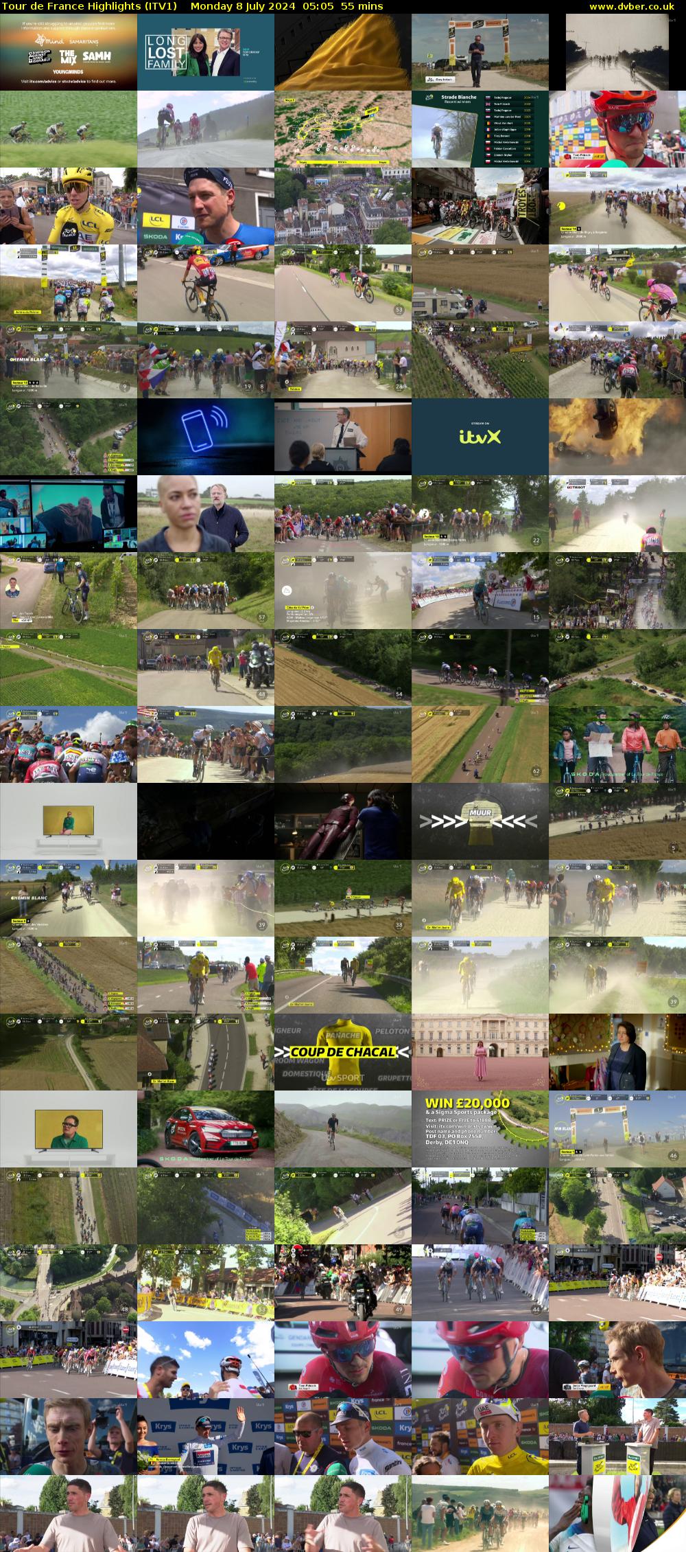 Tour De France Highlights (ITV1) Monday 8 July 2024 05:05 - 06:00
