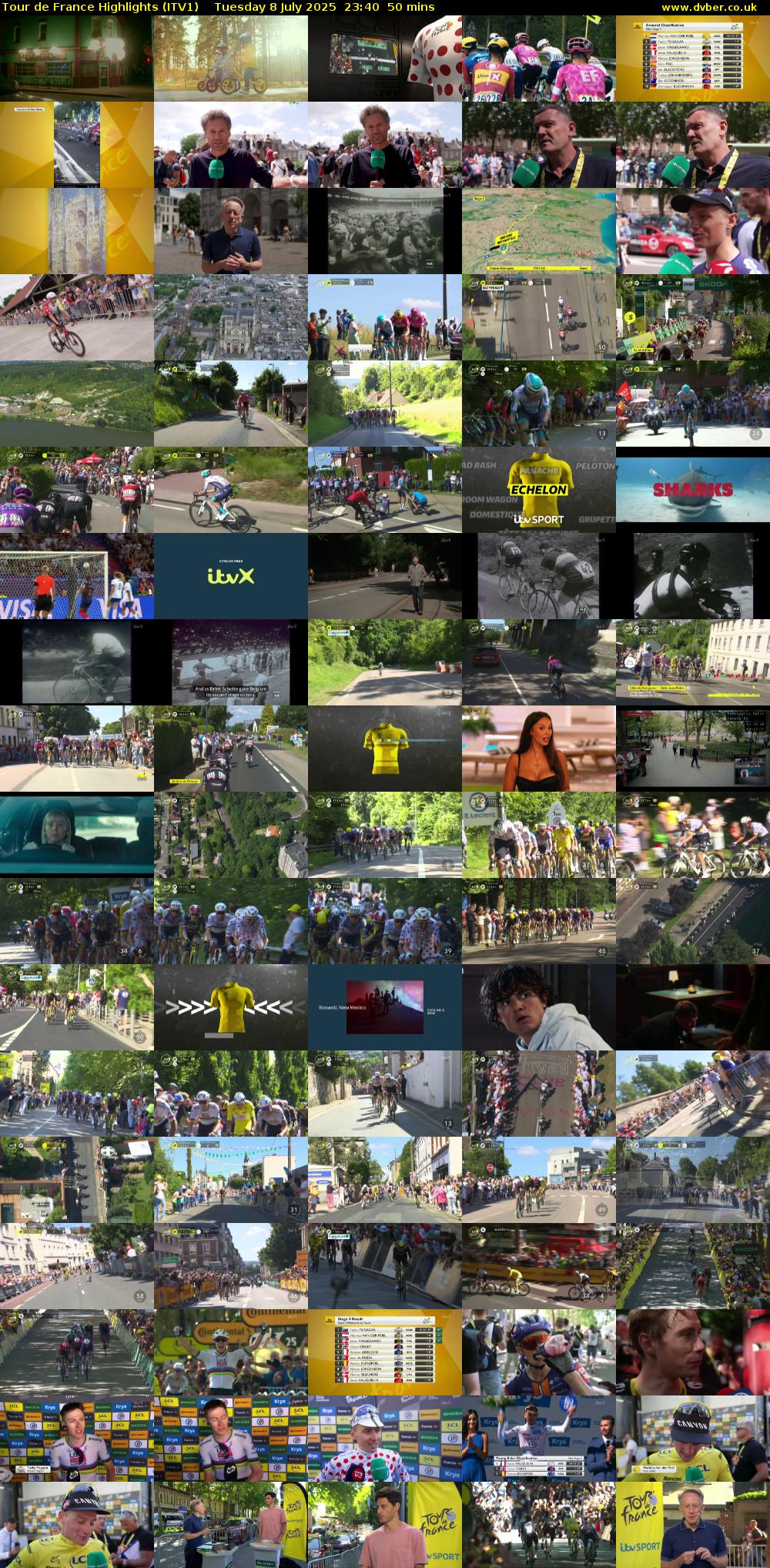 Tour De France Highlights (ITV1) Tuesday 8 July 2025 23:40 - 00:30