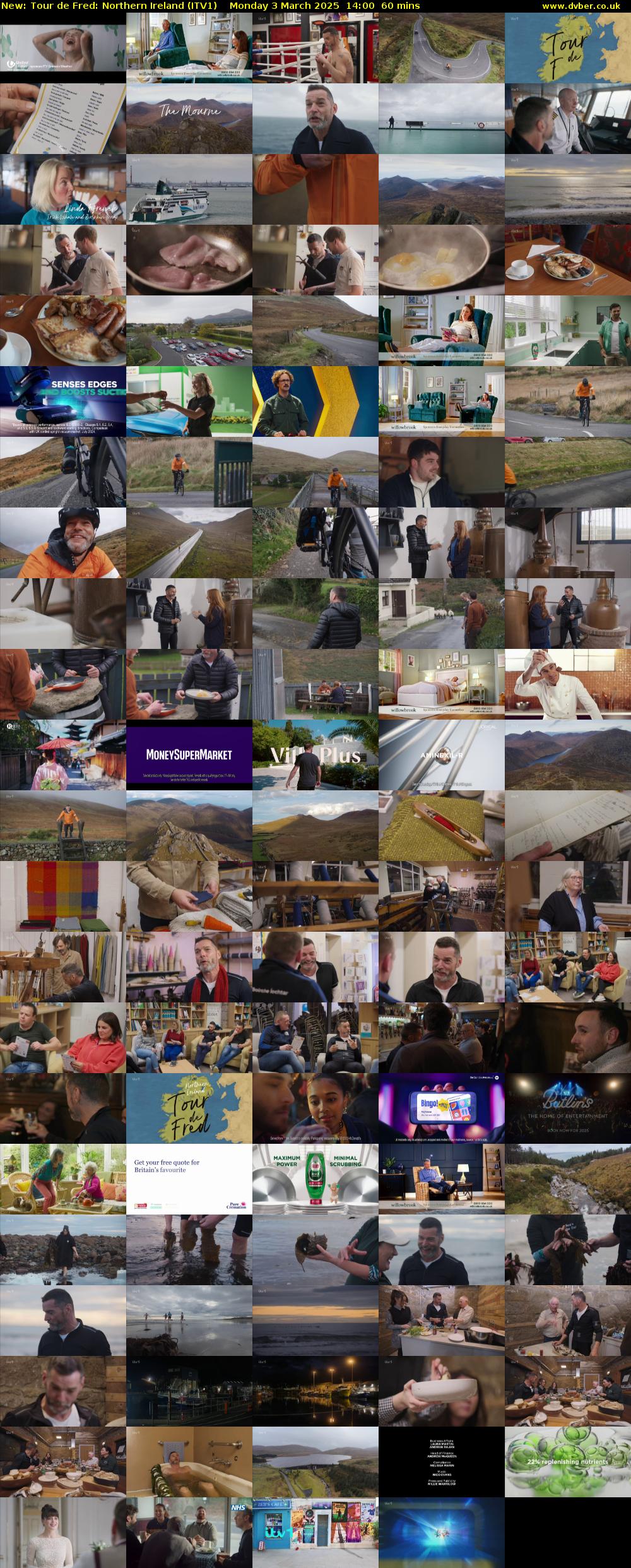 Tour de Fred: Northern Ireland (ITV1) Monday 3 March 2025 14:00 - 15:00