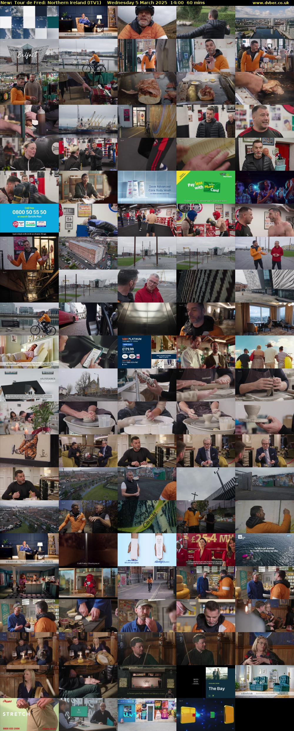 Tour de Fred: Northern Ireland (ITV1) Wednesday 5 March 2025 14:00 - 15:00