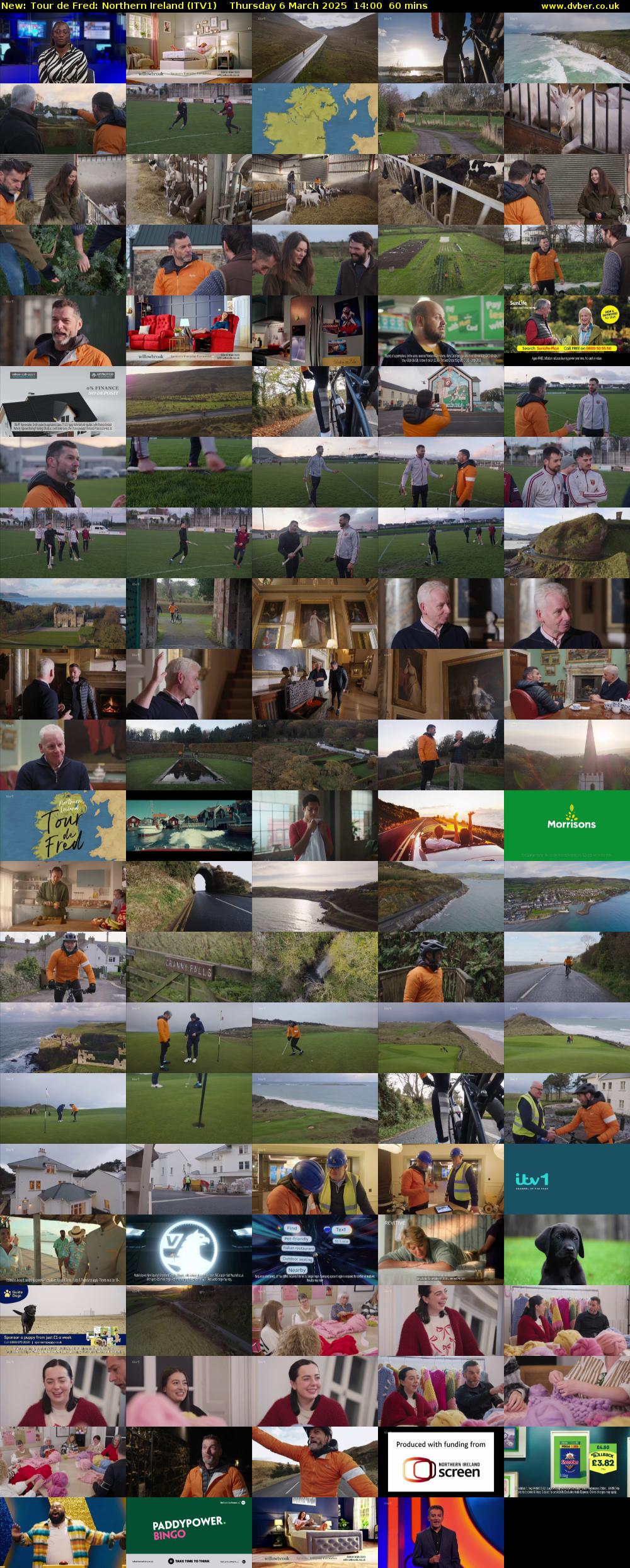Tour de Fred: Northern Ireland (ITV1) Thursday 6 March 2025 14:00 - 15:00