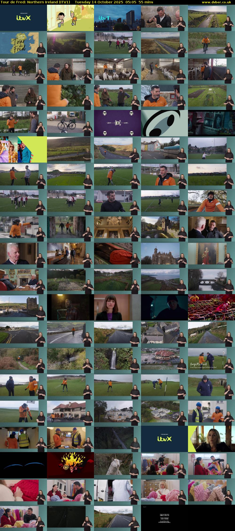 Tour de Fred: Northern Ireland (ITV1) Tuesday 14 October 2025 05:05 - 06:00