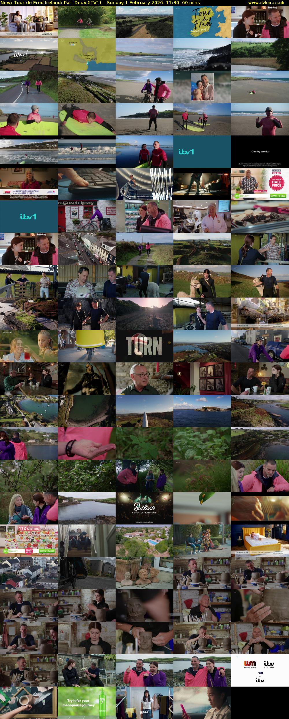 Tour de Fred Ireland: Part Deux (ITV1) Sunday 1 February 2026 11:30 - 12:30